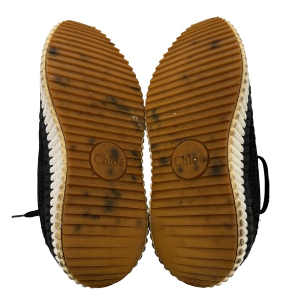 Chloe Nama Black Mesh Sneakers Size 37 - Picture 5 of 11